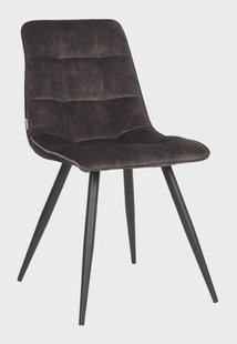 LABEL51 Eetkamerstoel 'Jelt' Velvet, kleur Antraciet