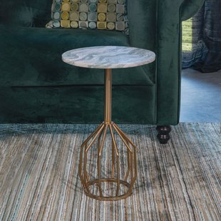 Dutchbone Bijzettafel 'Salerno' Marmer, 47cm hoog