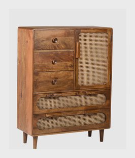 Brix Opbergkast 'Anna' Mangohout met webbing, 116 x 87cm