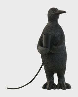 Light & Living Tafellamp 'Penguin' 34cm, kleur Mat Zwart