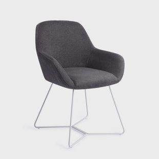 Jesper Home Eetkamerstoel 'Kushi' Beehive White, kleur Black-Out