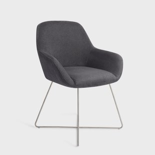 Jesper Home Eetkamerstoel 'Kushi' Cross Steel, kleur Black-Out