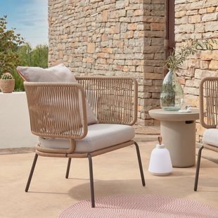 Kave Home Tuinfauteuil 'Nadin' kleur Beige