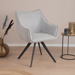 Tower Living Eetkamerstoel 'Riviera' kleur Lichtgrijs