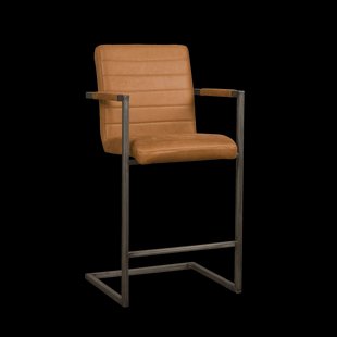 Tower Living Barkruk 'Rocca' kleur cognac, (zithoogte 69cm)