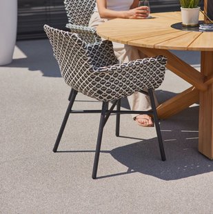 Hartman Tuinstoel 'Delphine Design' kleur Zwart