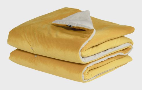 Hartman Plaid 'Jolie', 130 x 170cm, kleur Geel