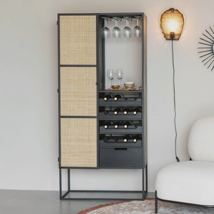 ZILT Wijnkast 'Richie' Webbing, Voor 16 flessen