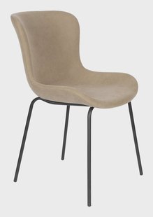 ZILT Eetkamerstoel 'Mauricio' Rib, kleur Taupe