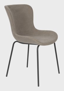 ZILT Eetkamerstoel 'Mauricio' Rib, kleur Grijs