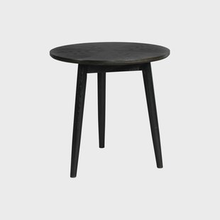 ZILT Ronde Bijzettafel 'Memo' Eikenhout, 50cm, kleur Zwart