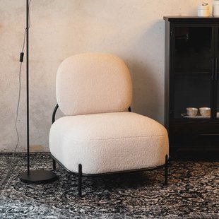ZILT Fauteuil 'Brandan' Teddy, kleur Ivory