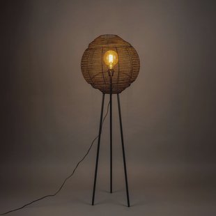 Dutchbone Vloerlamp 'Meezan' 142cm, kleur Zwart