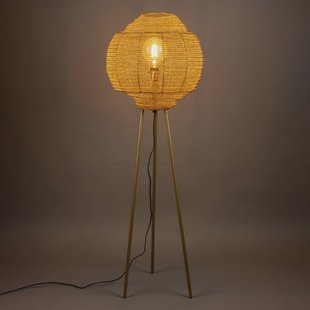 Dutchbone Vloerlamp 'Meezan' 142cm, kleur Goud