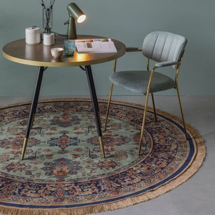 ZILT Rond Vloerkleed 'Boog' 200cm, kleur Groen