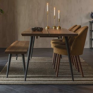 Dutchbone Vloerkleed 'Djahe' 160 x 230cm, kleur Naturel/Bruin