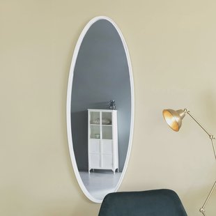 ZILT Ovale Spiegel 'Marrys' 160 x 60cm, kleur Wit