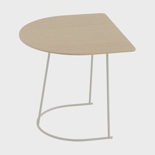 Muuto Airy bijzettafel half size Gelakt eikenfineer-off white