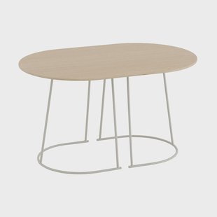 Muuto Airy bijzettafel S Gelakt eikenfineer-off white