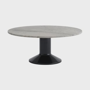 Muuto Midst salontafel Grijs marmer-black, Ø90 cm