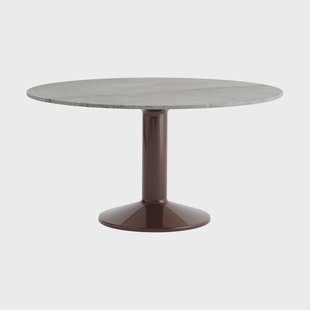 Muuto Midst salontafel Grey marble-dark red, Ø140 cm