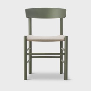 Fredericia Furniture J39 stoel Khaki goen-naturel canvas