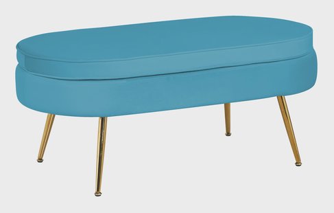 Artistiq Hocker 'Loulou' Velvet, kleur Blauw