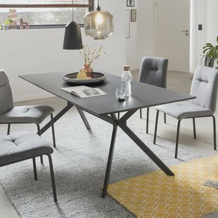 Artistiq Eettafel 'Alfonso' 180 x 90cm, kleur Zwart