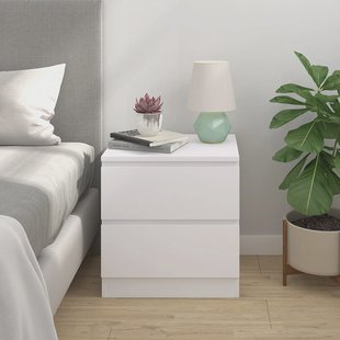 Artistiq Nachtkastje 'Youba' 2 lades, kleur Wit