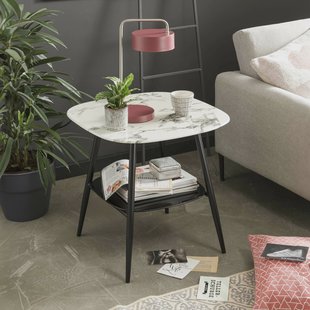 Artistiq Bijzettafel 'Nicky' 55 x 55cm, Marmerlook