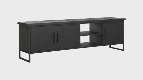 DTP Home TV-meubel 'Beam' Teakhout, 180cm, kleur Zwart