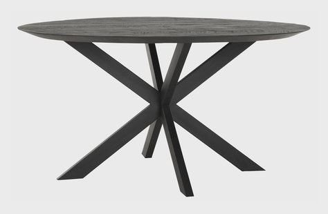 DTP Home Ronde Eettafel 'Shape' Teakhout, 150cm, kleur Zwart
