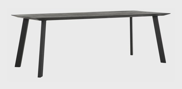 DTP Home Eettafel 'Shape' Teakhout, 225 x 100cm, kleur Zwart