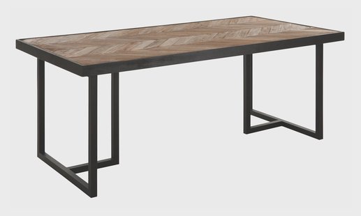 DTP Home Eettafel 'Criss Cross' Hout en staal, 200 x 100cm