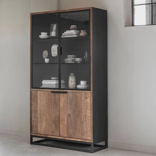 DTP Home Vitrinekast 'Cosmo' Teakhout, 215 x 120cm
