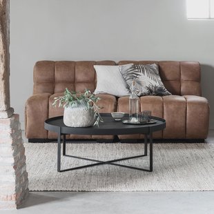 DTP Home Salontafel 'Pluto' Teakhout, 100cm, kleur Zwart