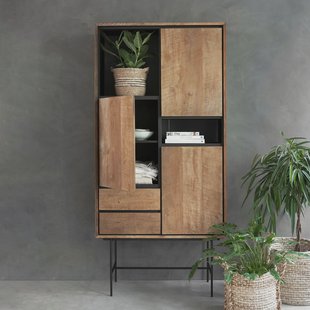 DTP Home Boekenkast 'Metropole' Teakhout, 210 x 100cm