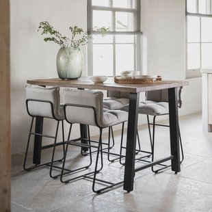 DTP Home Bartafel 'Timber' Hout en staal, 150 x 80cm