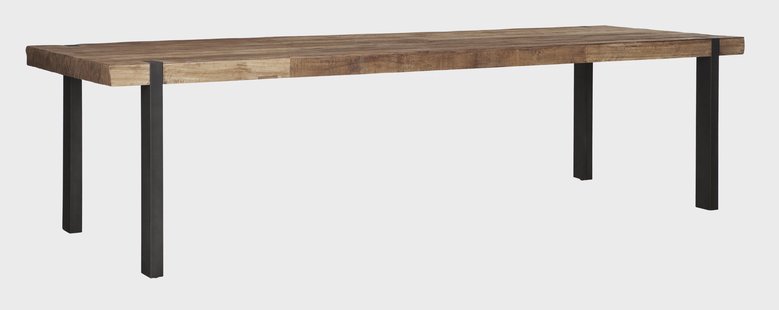 DTP Home Eettafel 'Beam' Teakhout, 300 x 100cm, kleur Naturel