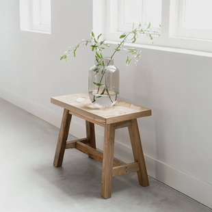 MUST Living Krukje 'Herringbone' Teakhout, 60cm