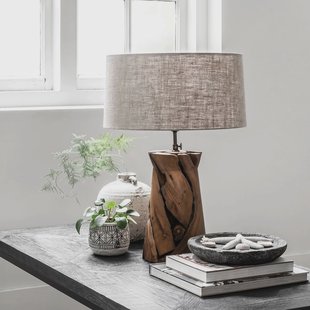 MUST Living Tafellamp 'Jungle' Teakhout, 52cm