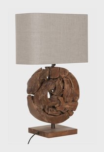 MUST Living Tafellamp 'All Around the World' Teakhout, 70cm