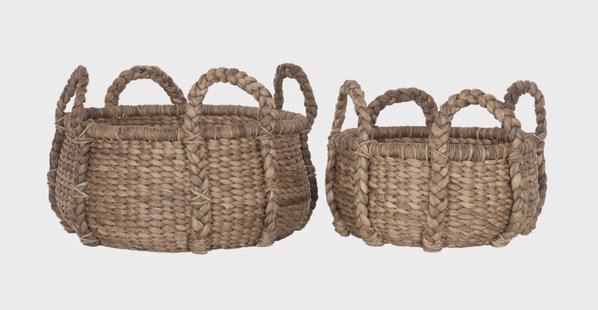 MUST Living Mand 'Colony' Laag, Waterhyacint, Set van 2 stuks