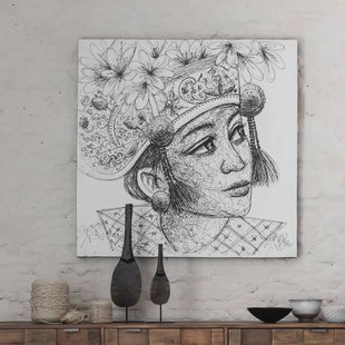 MUST Living Wandpaneel 'Balinese Girl Kadek' 100 x 100cm