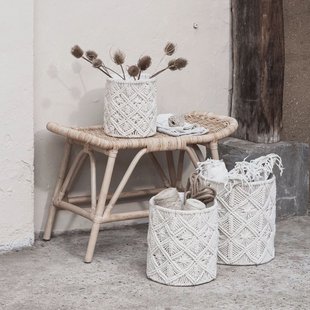 MUST Living Mand 'Boho' Macramé, Set van 3 stuks
