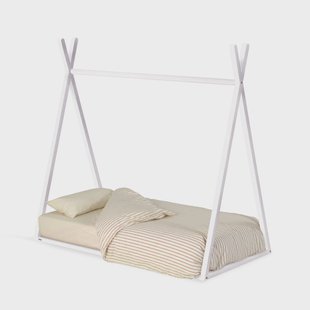 Kave Home Kinderbed 'Maralis' Tipi, 70 x 140cm, kleur Wit