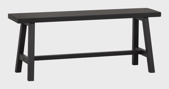 WOOOD Eetkamerbank 'Imme' Grenenhout 110cm, kleur Zwart