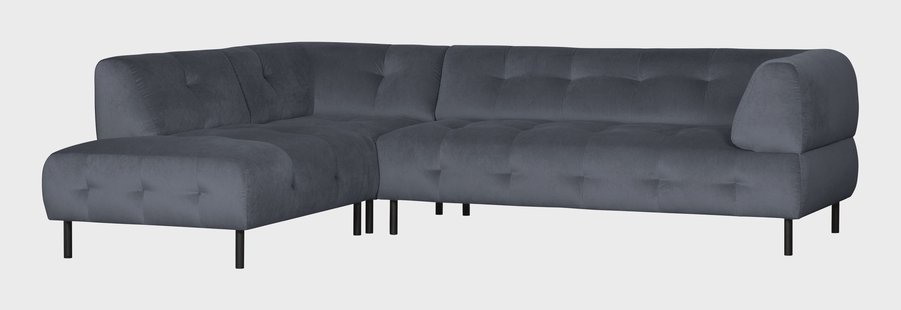 WOOOD Hoekbank 'Lloyd' Links, Velvet, kleur Cloud