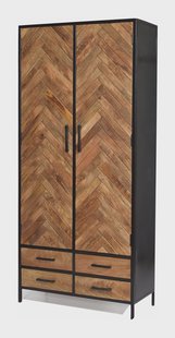 Livingfurn Opbergkast 'Brooklyn' Mangohout, 200 x 90cm