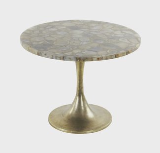 Light & Living Bijzettafel 'Rickerd' Ø61cm, kleur Geel Agaat